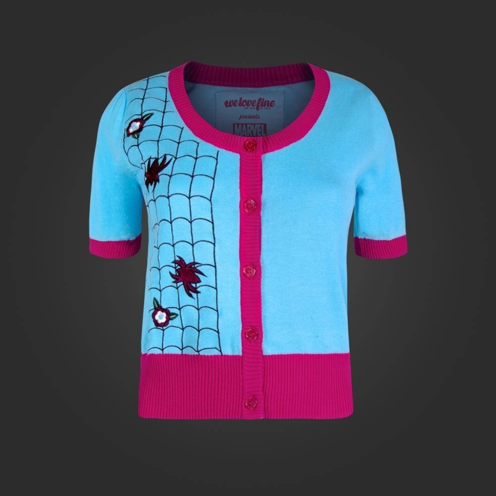 MSRP$45 We Love Fine Spider-Gwen Midriff Cardigan